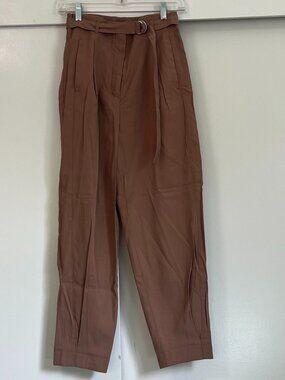 Dynamite Casual Brown Pants with Adjustable Waist Belt